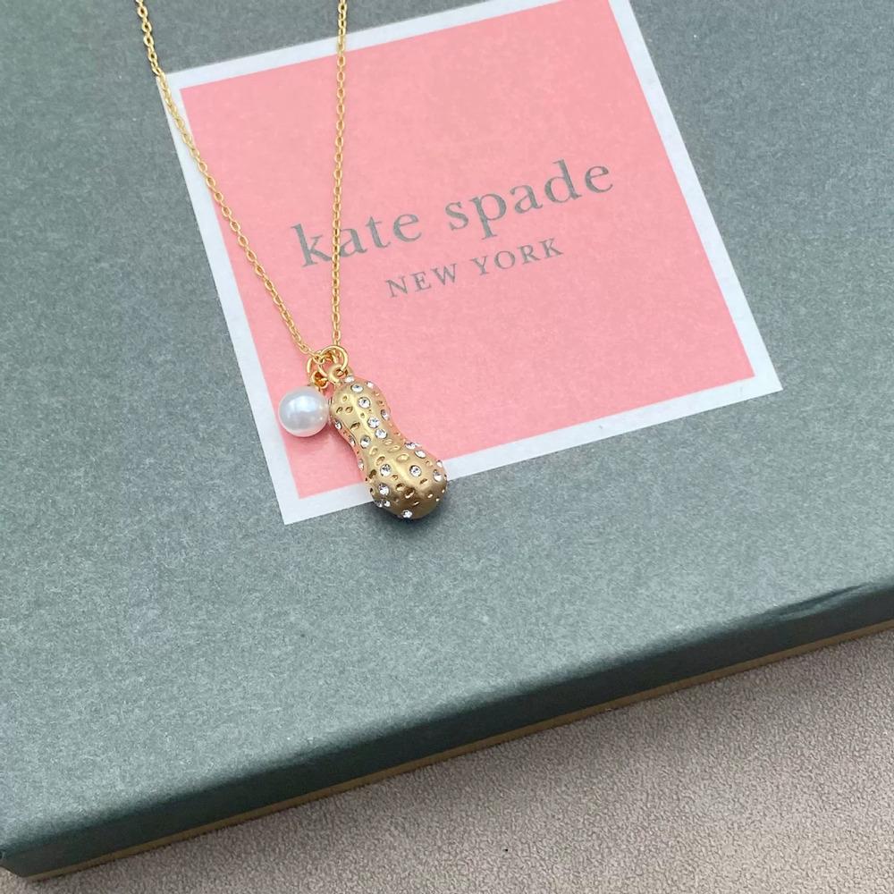 kate spade Crystal Pearl Lucky Peanut Necklace